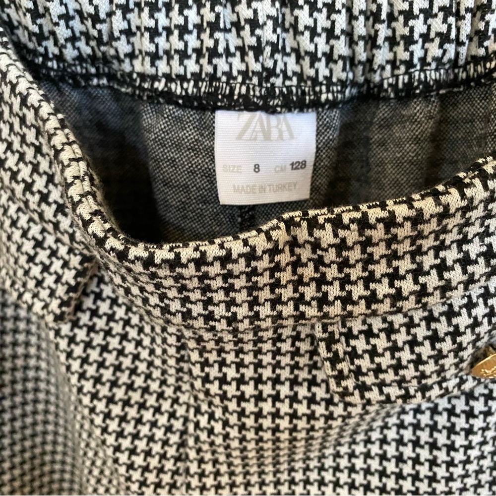 Set of Two Zara Kids Black and White Wide Legged Pants and Long Sleeved Top - Picture 9 of 11